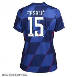 Croazia Mario Pasalic #15 Seconda Maglia Femmina Europei 2024 Manica Corta